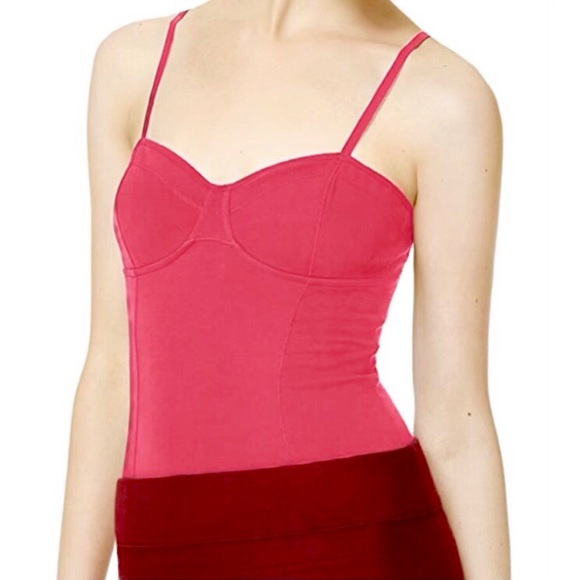 💸 $2 ADD-ON Aritzia Talula Hot Pink Bustier Tank Top - Picture 1 of 8